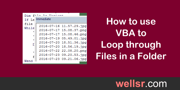 Vba Loop Through Files In Folder Wellsr 0 Hot Sex Picture 5655