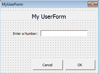 UserForm with TextBox