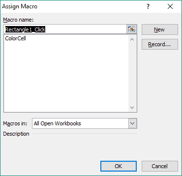Assign Macro to a Shape in Excel