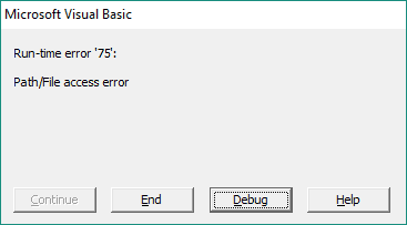 VBA Runtime Error Example