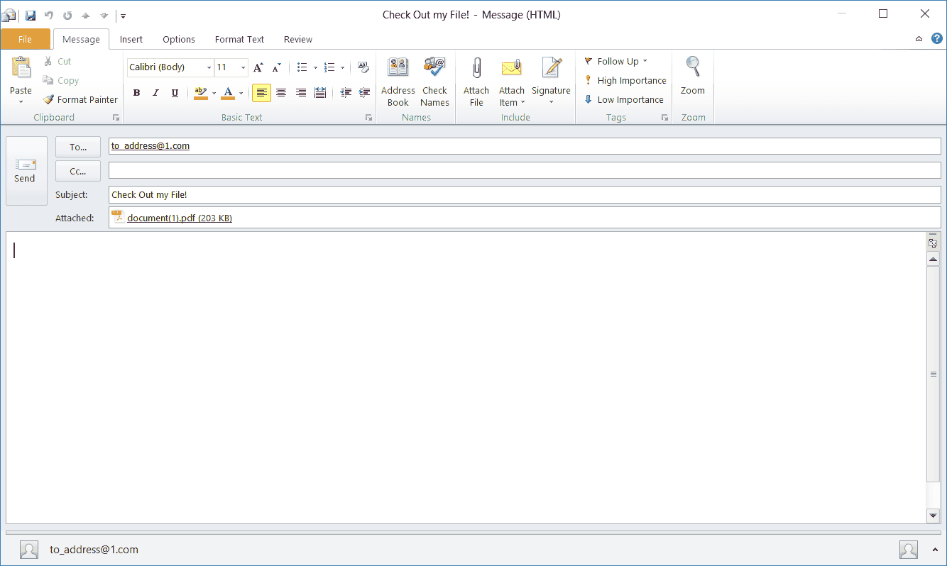 Blank Email With Attachment