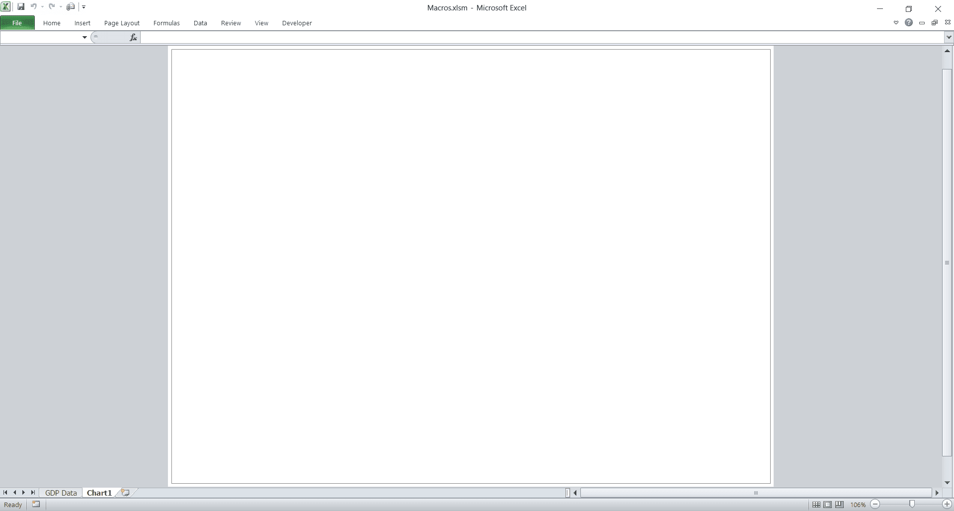 Blank Chart Sheet on its own tab