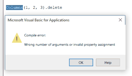Error Message for Comma Separated Columns