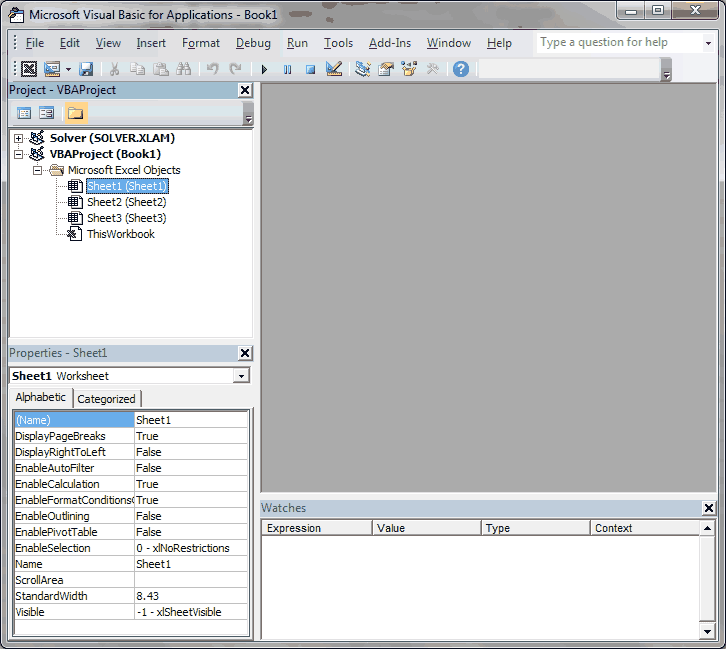 microsoft visual basic for applications editor