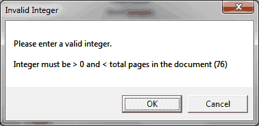 Total Page Count on Warning Prompt