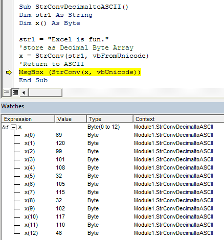 Array function vba