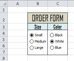 Excel Option Button Form