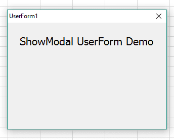 vbModal UserForm