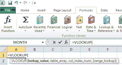 Excel Function Arguments List