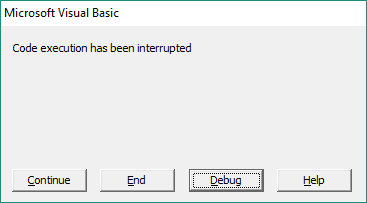 VBA Stop Macro