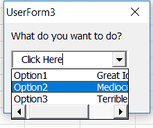 Dropdown with multiple columns