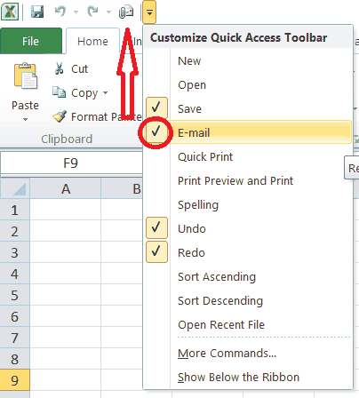 there is no send button in outlook 2010