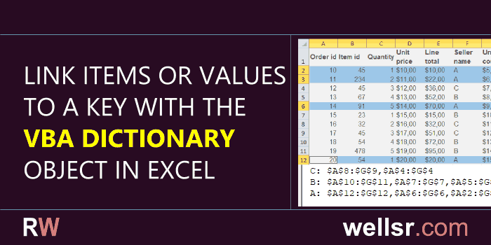 Excel Vba Dictionary Keys And Items Wellsr Com