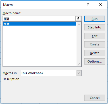 Macros Dialog Box