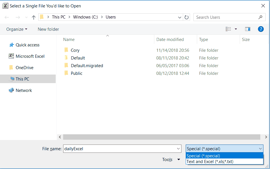 VBA Open File with File Dialog msoFileDialogOpen