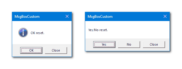 VBA MsgBox with Default Buttons Restored