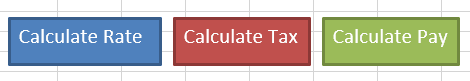 Three colored buttons for different calculations