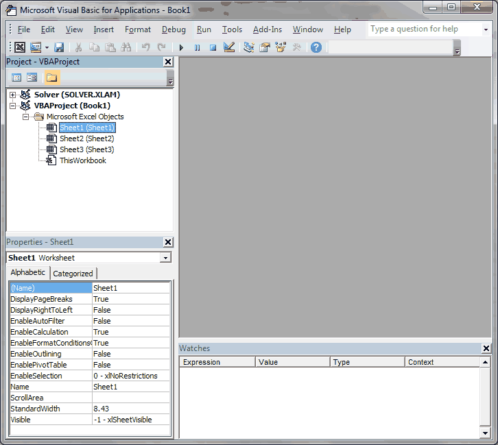 Launch Visual Basic Editor