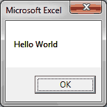 VBA Hello World