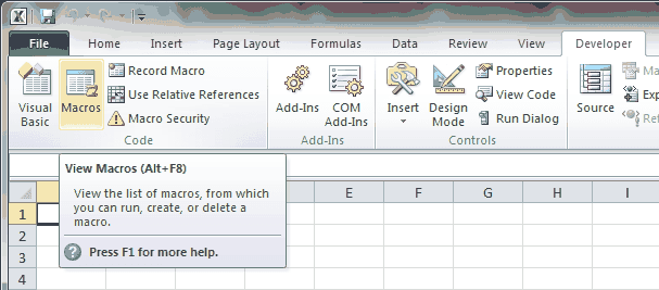 VBA Macros Button