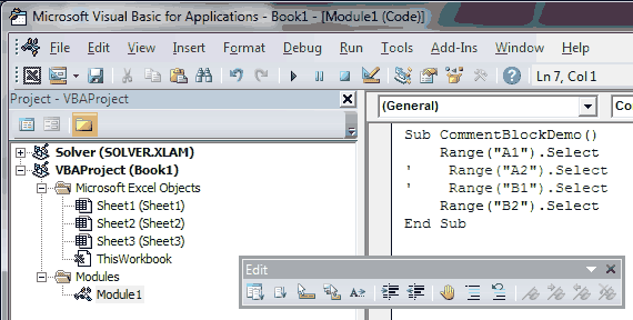 how to add comments vba in excel 2016