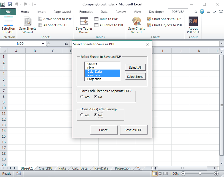 Sheets to PDF in PDF VBA