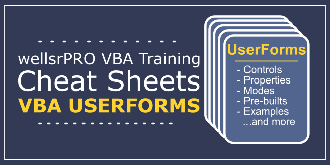 VBA Cheat Sheet UserForms